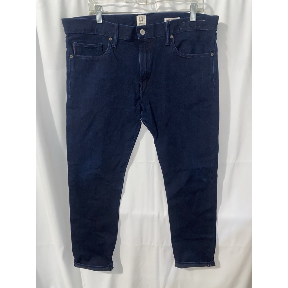 Hiroshi Kato Pants the Needle Skinny Selvedge Jeans in Indigo Black Mens 38